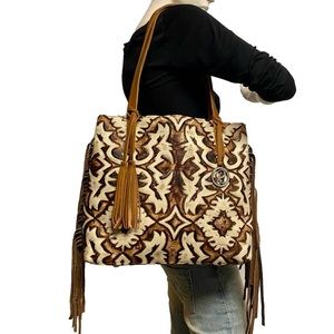 Handmade leather boho western bag